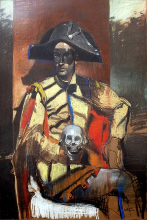 Figura con sombrero Napoleón.   Pastel  115 x 85 cms  2012